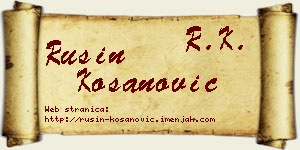 Rusin Kosanović vizit kartica